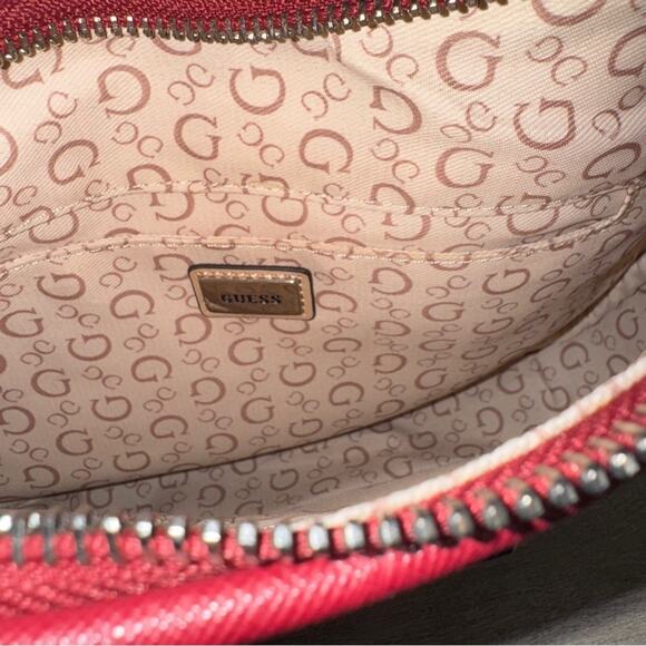 Guess Mini Crossbody Hobo Bag Red New - Picture 3 of 3